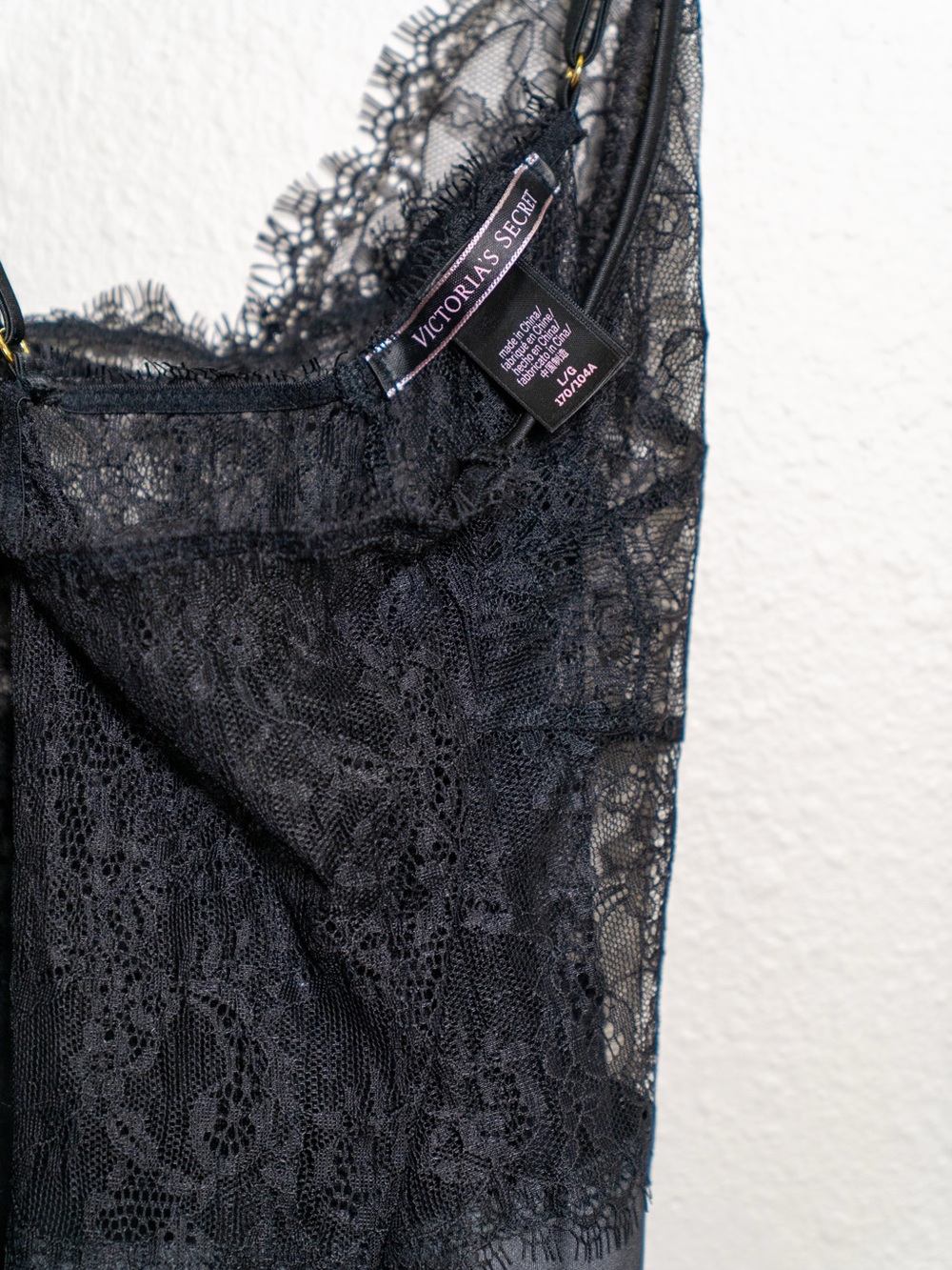 Victoria's Secret Black Satin & Lace Chemise - Picture 2 of 3